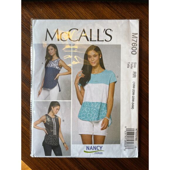 McCall's Nancy Zieman Knit Blouse M7600 B5 (8-16) New Sewing Pattern NEW Summer - Picture 1 of 2